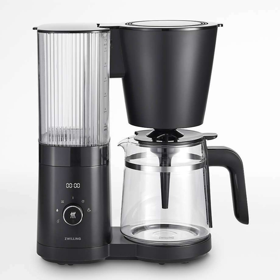 Kitchen * | Online Zwilling Enfinigy Matte Black Glass 12-Cup Coffee Maker