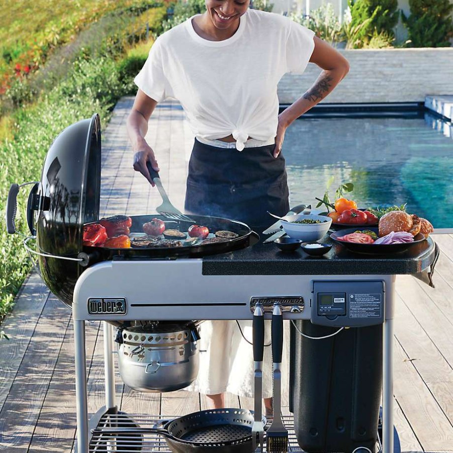 Barbecue & Grilling * | Online Weber Performer Deluxe Black Outdoor Charcoal Grill