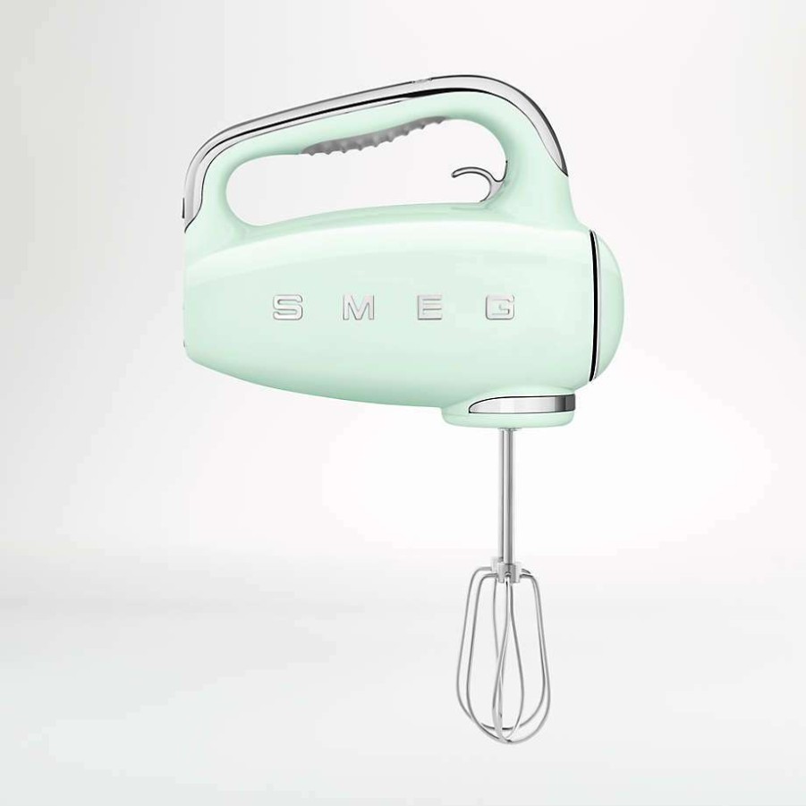 Kitchen Appliances * | Free Delivery Smeg Pastel Green 9-Speed Hand Mixer