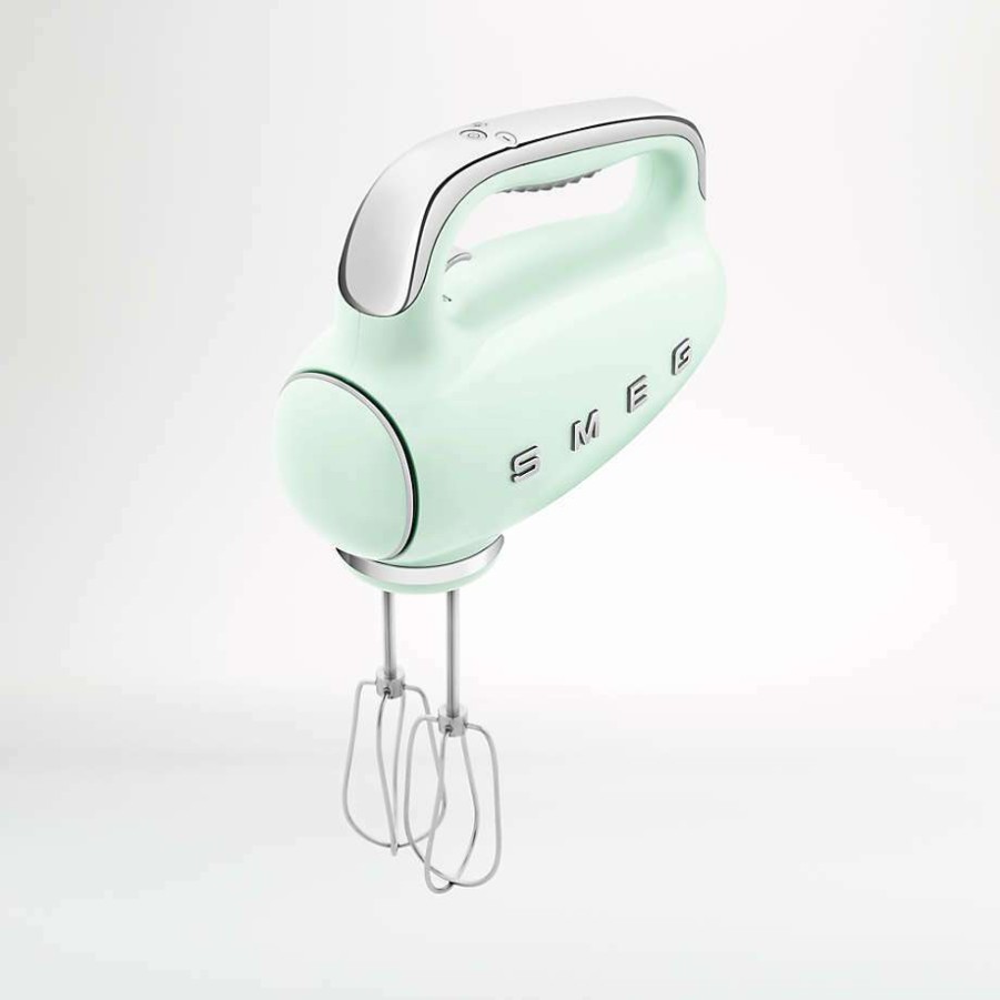 Kitchen Appliances * | Free Delivery Smeg Pastel Green 9-Speed Hand Mixer