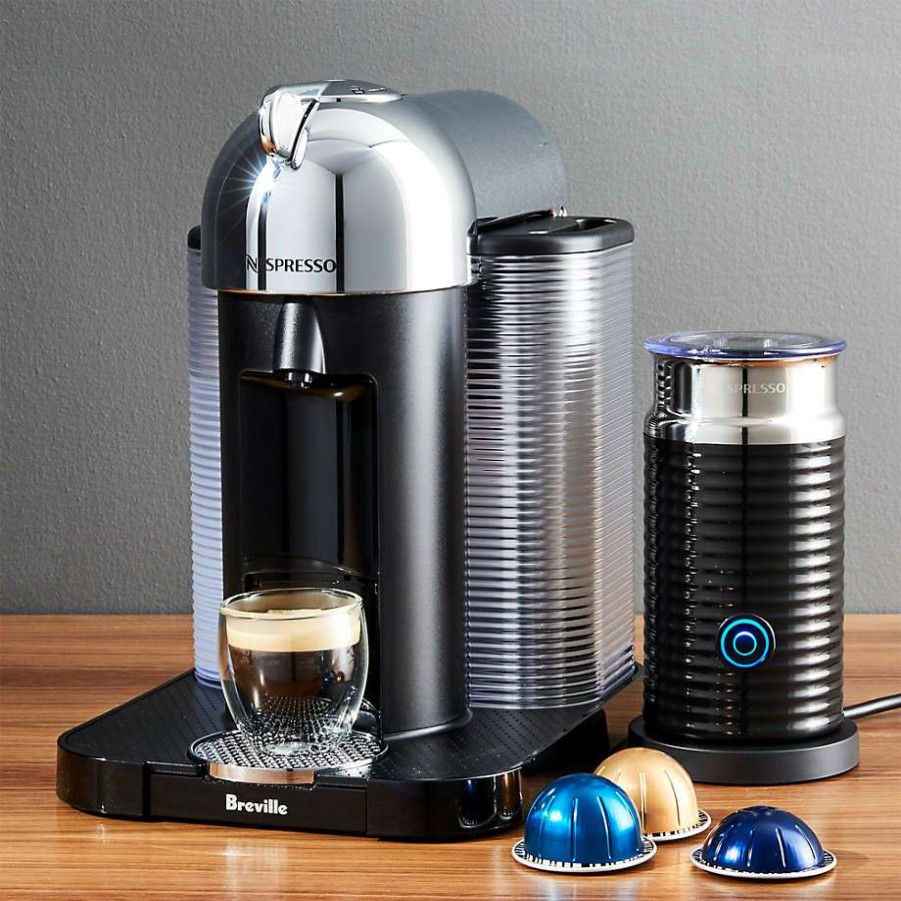 Kitchen * | Online Nespresso By Breville Vertuoline Chrome Coffee And Espresso Machine