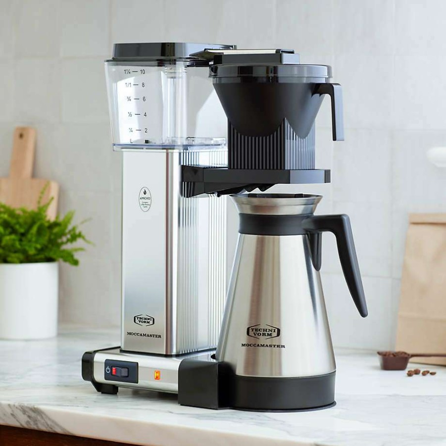 Kitchen * | Free Delivery Moccamaster Kbgt Thermal Brewer 10-Cup Polished Silver Coffee Maker