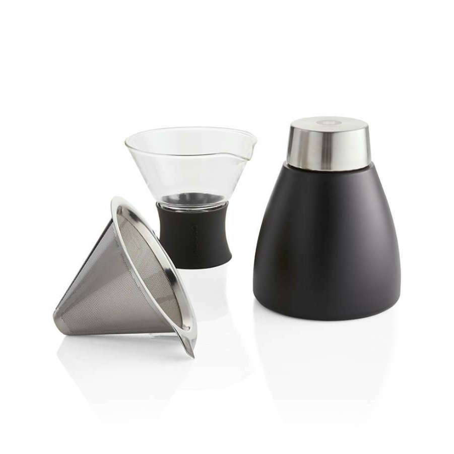 Kitchen * | Clearance Asobu Black Pour-Over Insulated Coffee Maker