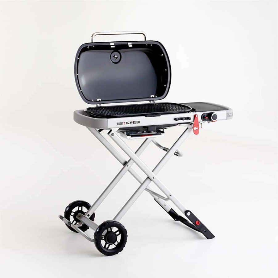 Barbecue & Grilling * | Online Weber Traveler Portable Black Outdoor Propane Gas Grill