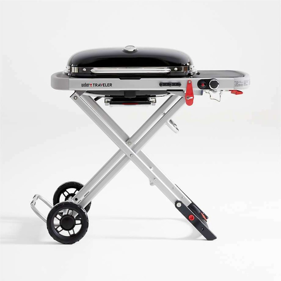 Barbecue & Grilling * | Online Weber Traveler Portable Black Outdoor Propane Gas Grill