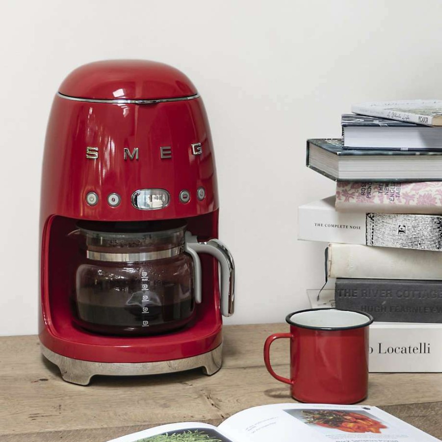 Kitchen * | Discount Smeg Red Drip Coffeemaker