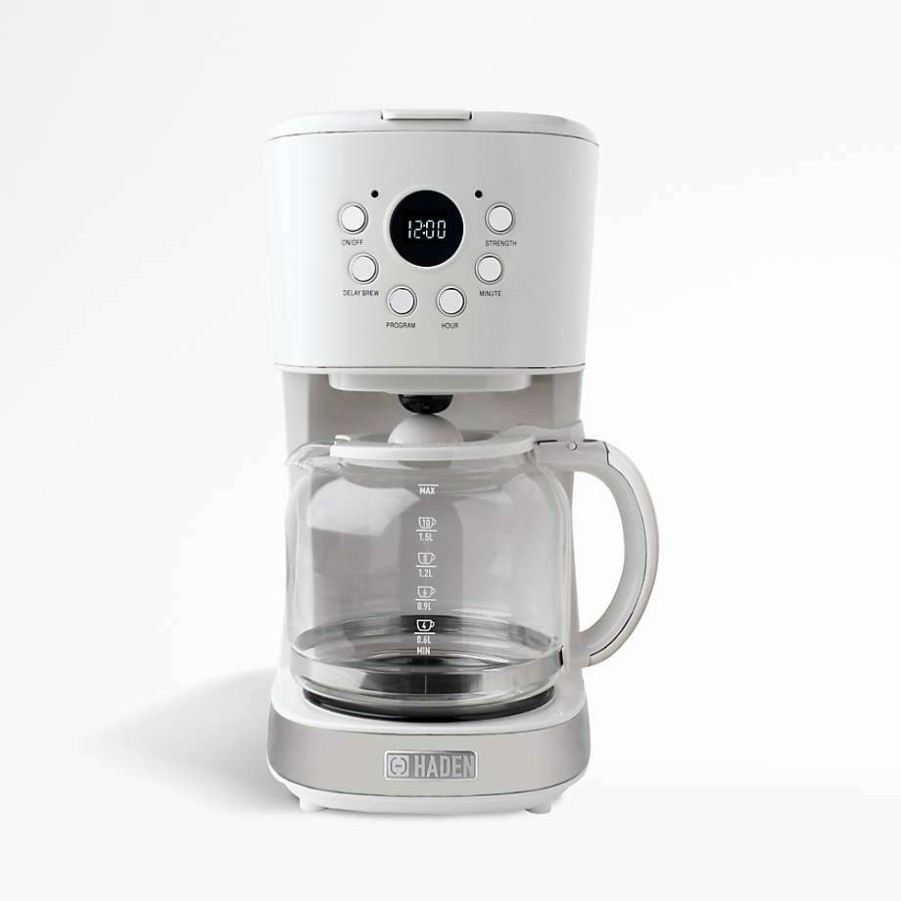 Kitchen * | Online Haden Heritage Ivory White 12-Cup Programmable Coffee Maker