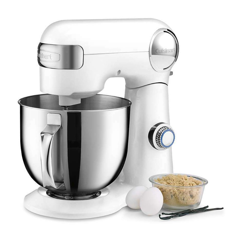 Kitchen Appliances * | Free Delivery Cuisinart Precision Master 5.5-Qt. Linen White Stand Mixer