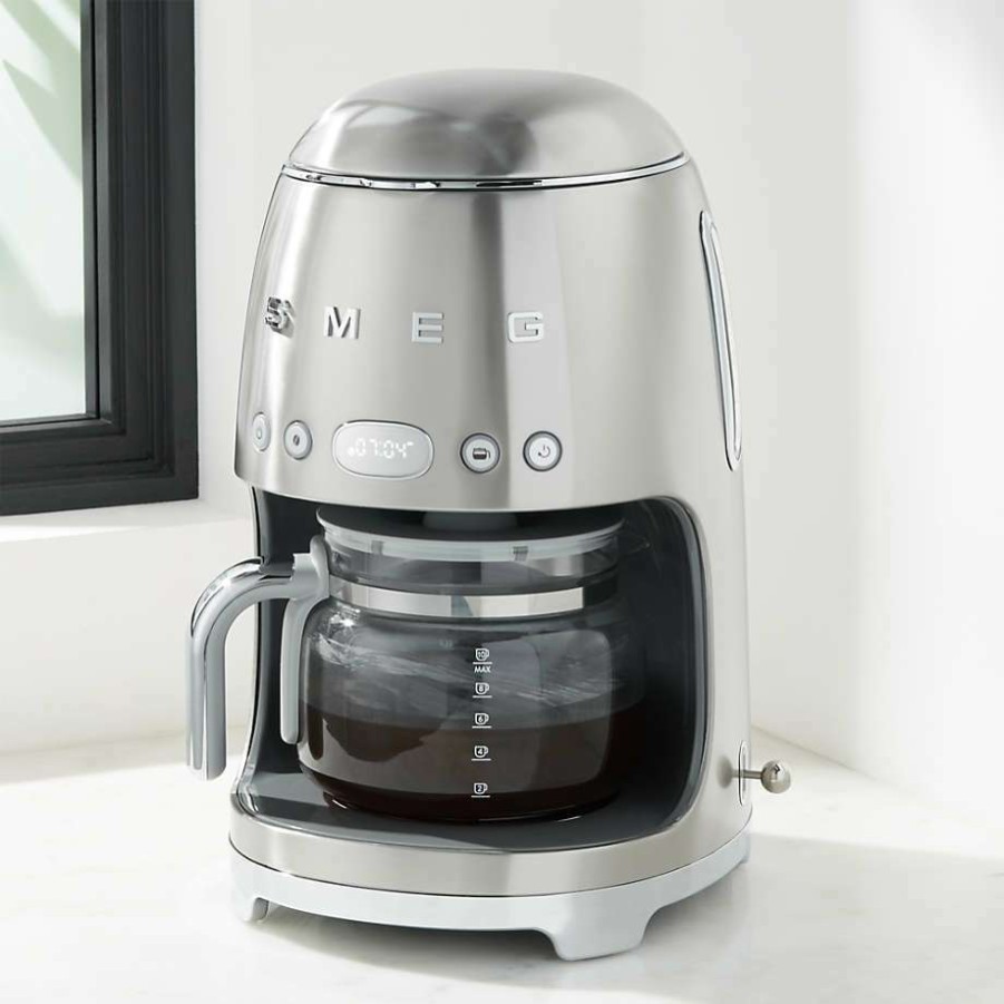 Kitchen * | Free Delivery Smeg Stainless Steel Drip Coffeemaker