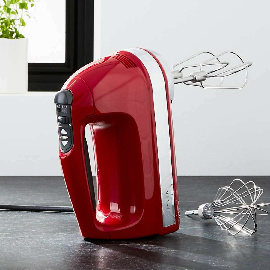 Kitchen Appliances * | Discount Kitchenaid Empire Red 7-Speed Hand Mixer