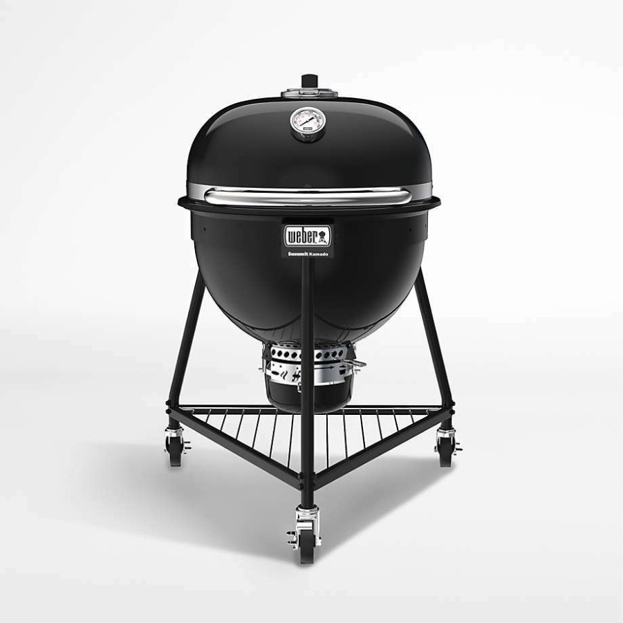 Barbecue & Grilling * | Online Weber Summit Kamado E6 Black Outdoor Charcoal Grill