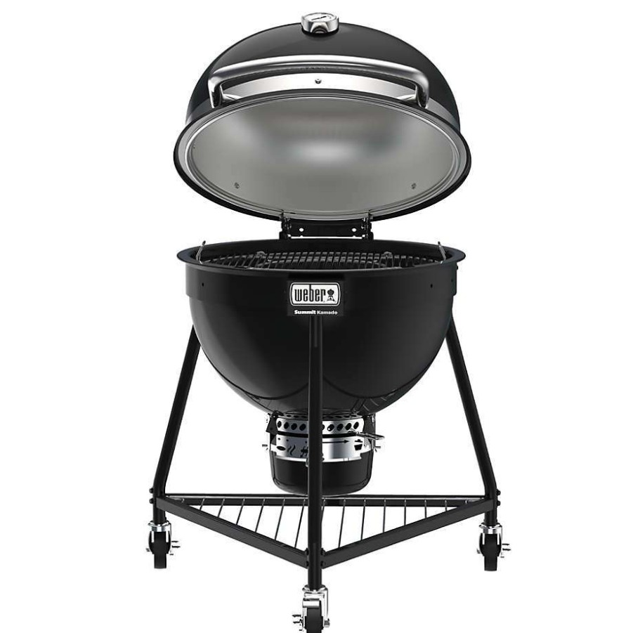 Barbecue & Grilling * | Online Weber Summit Kamado E6 Black Outdoor Charcoal Grill