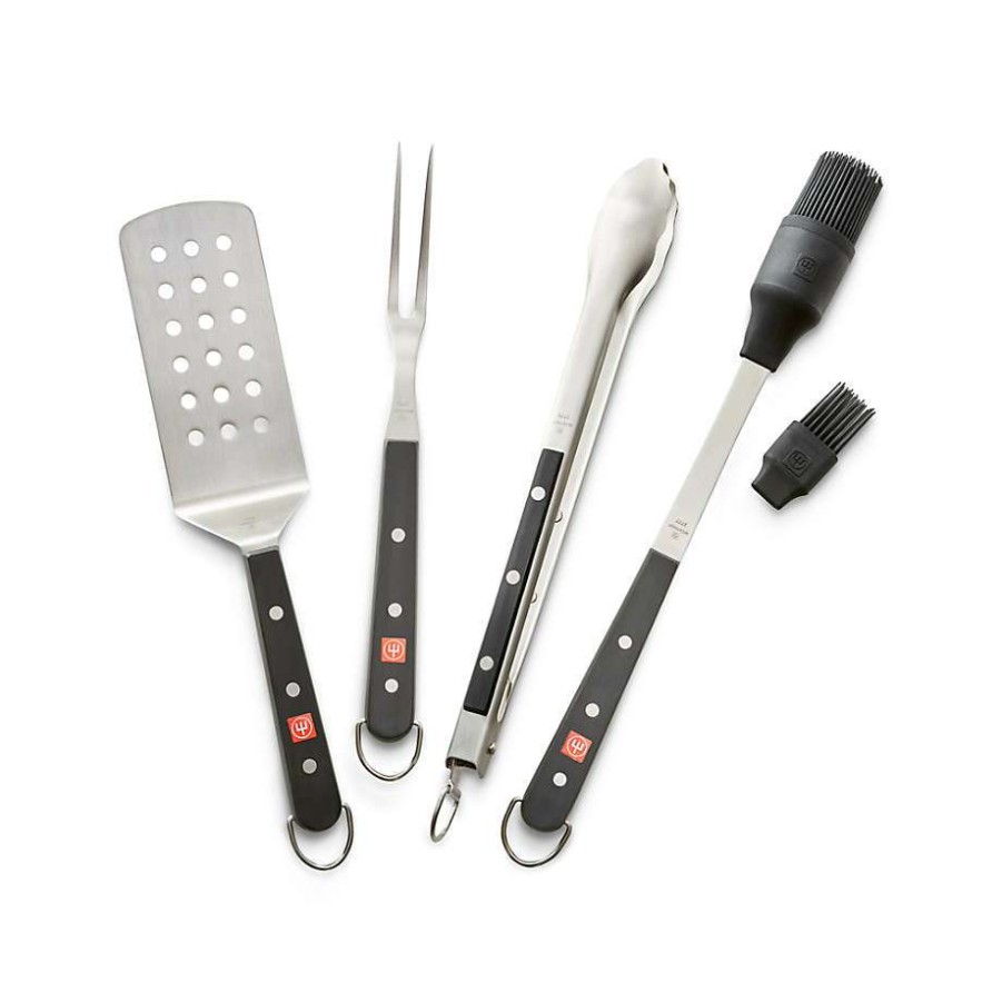 Barbecue & Grilling * | Discount Wusthof 4-Piece Barbecue Tool Set