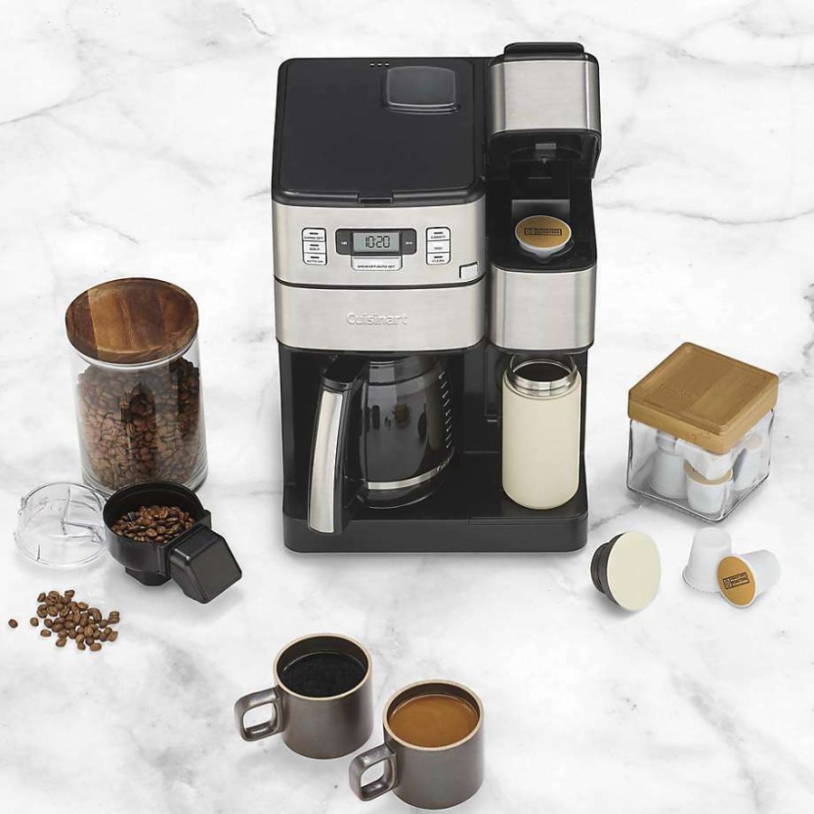 Kitchen * | Free Delivery Cuisinart Coffee Center Grind & Brew Plus Coffee Maker And Single-Serve Brewer