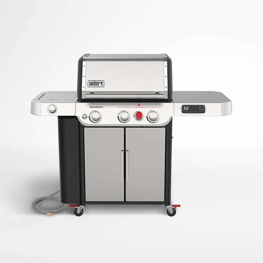 Barbecue & Grilling * | Clearance Weber Genesis Sx-335 Stainless Steel Natural Gas Outdoor Smart Grill