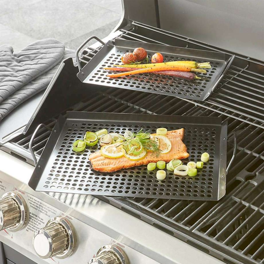 Barbecue & Grilling * | Free Delivery Non-Stick Grill Grids, Set Of 2