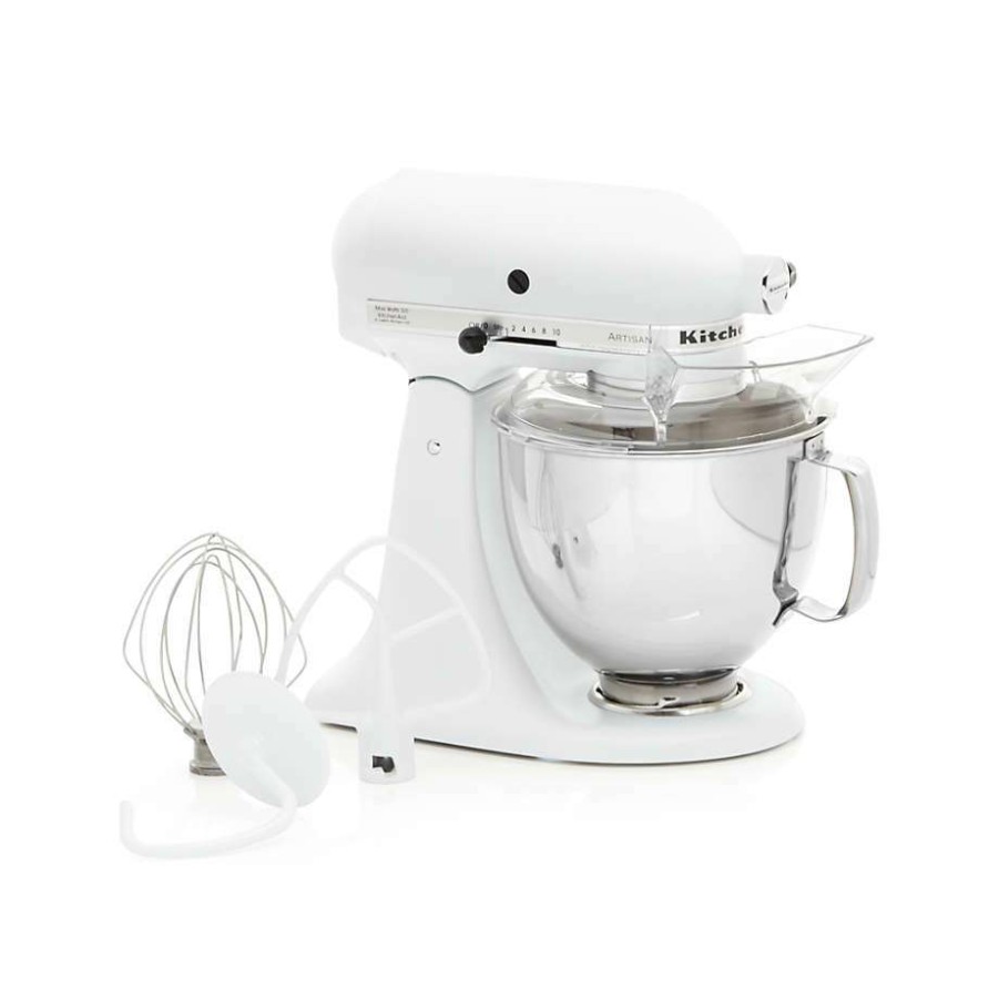 Kitchen Appliances * | Discount Kitchenaid Artisan Series 5-Quart Tilt-Head Matte White Stand Mixer