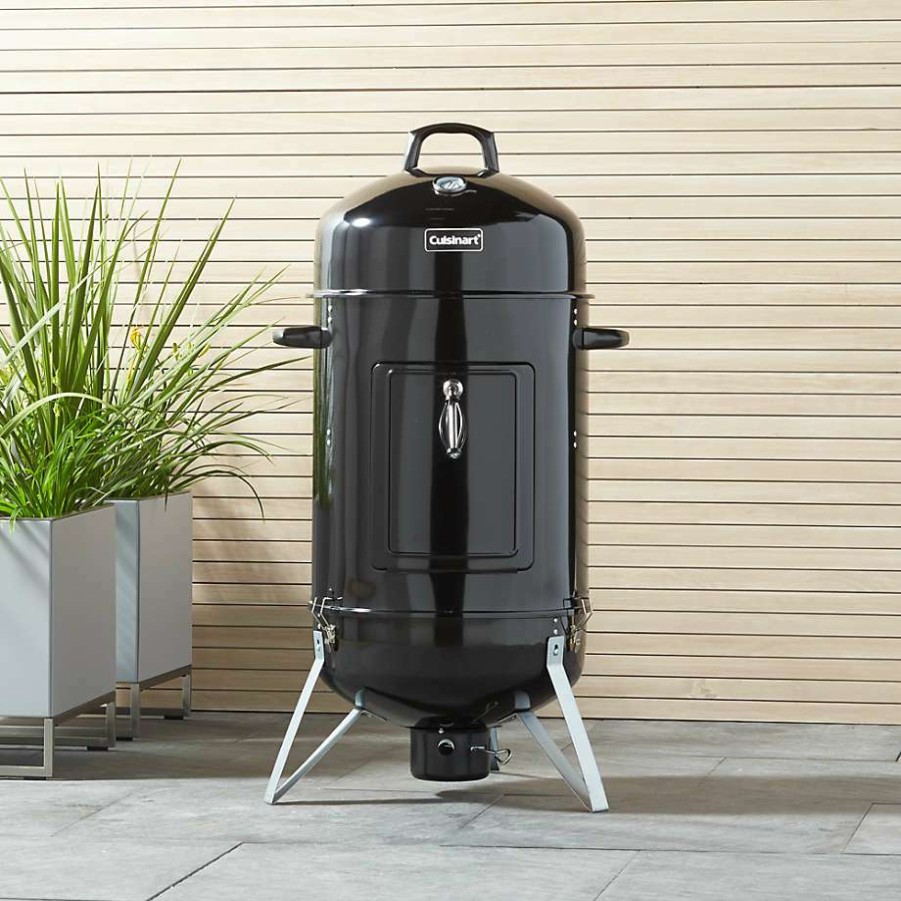 Kitchen * | Online Cuisinart 18 Black Vertical Outdoor Charcoal Smoker