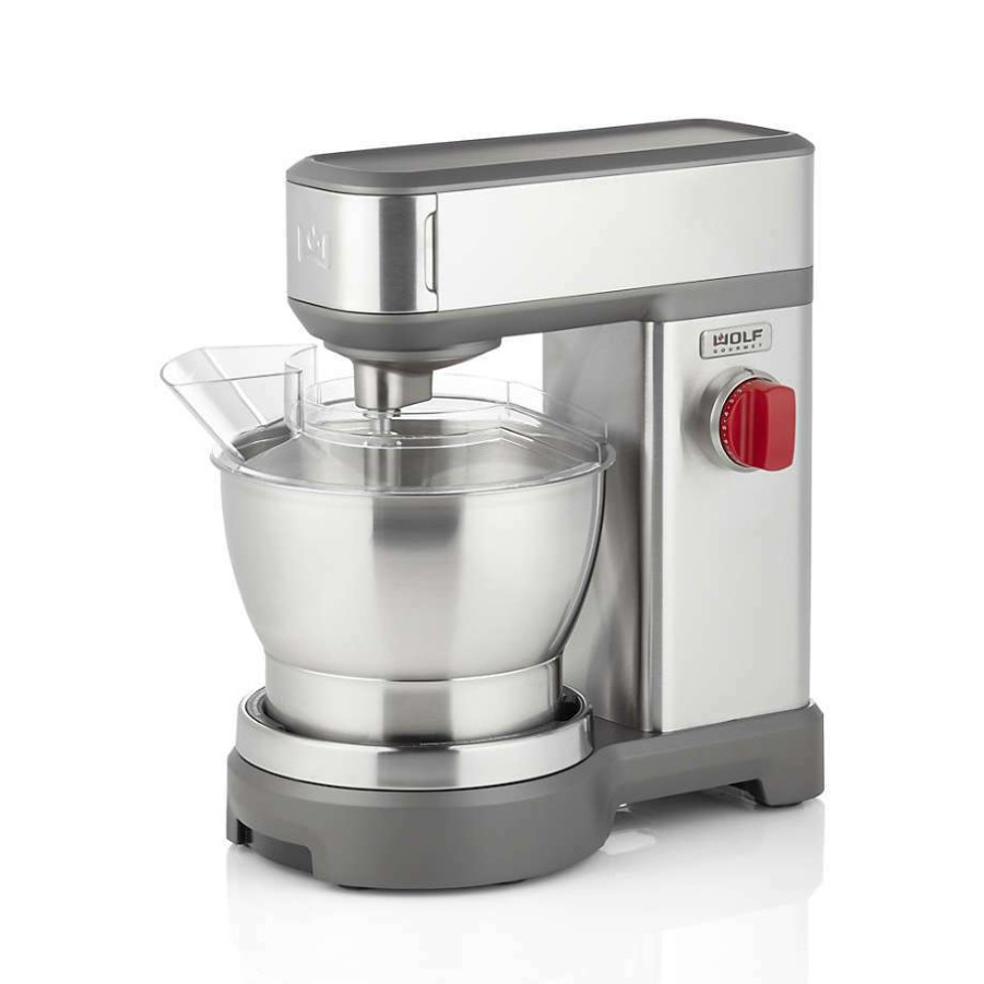 Kitchen Appliances * | Online Wolf Gourmet Stand Mixer With Red Knob