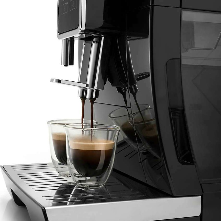 Kitchen * | Discount De'Longhi Black Dinamica Espresso Machine With Iced Coffee And Manual Milk Frother