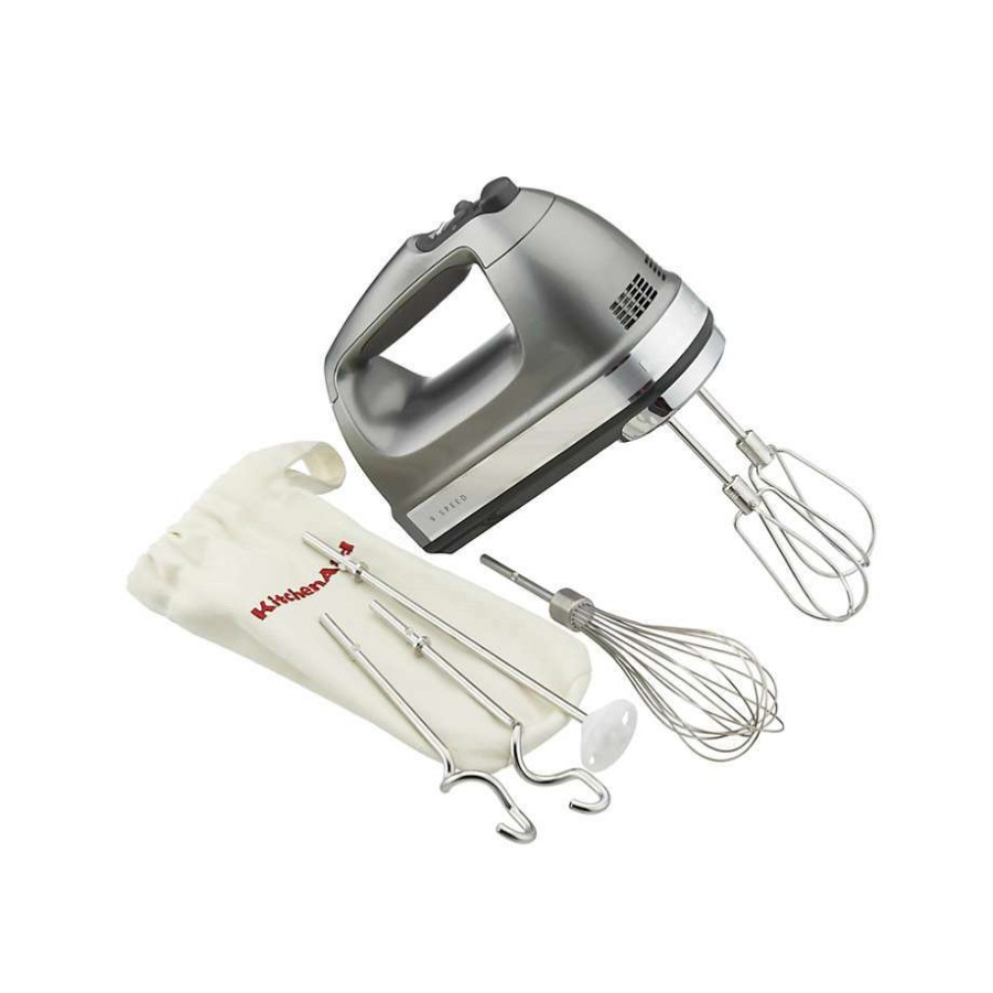 Kitchen Appliances * | Discount Kitchenaid Silver 9-Speed Contour Hand Mixer