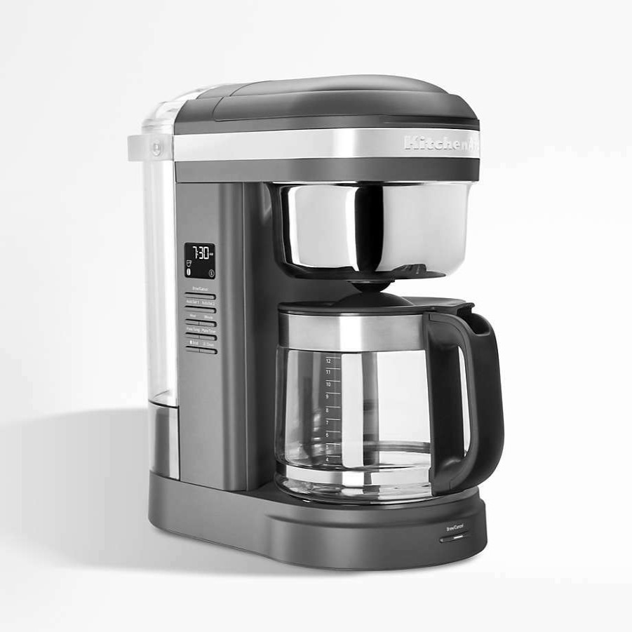 Kitchen * | Free Delivery Kitchenaid Matte Charcoal Grey 12-Cup Drip Coffee Maker