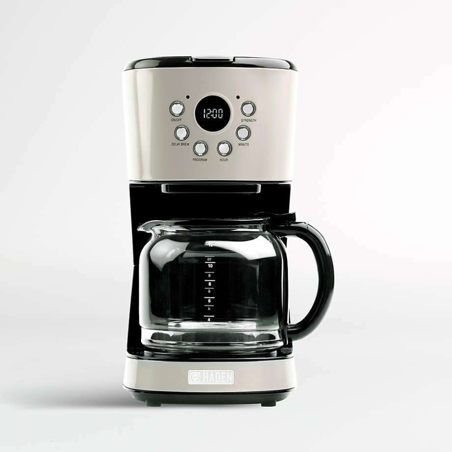 Kitchen * | Free Delivery Haden Heritage Putty 12-Cup Programmable Coffee Maker