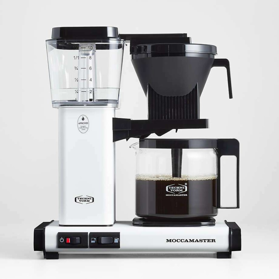 Kitchen * | Free Delivery Moccamaster Kbgv Select 10-Cup Glass Brewer Matte White Coffee Maker