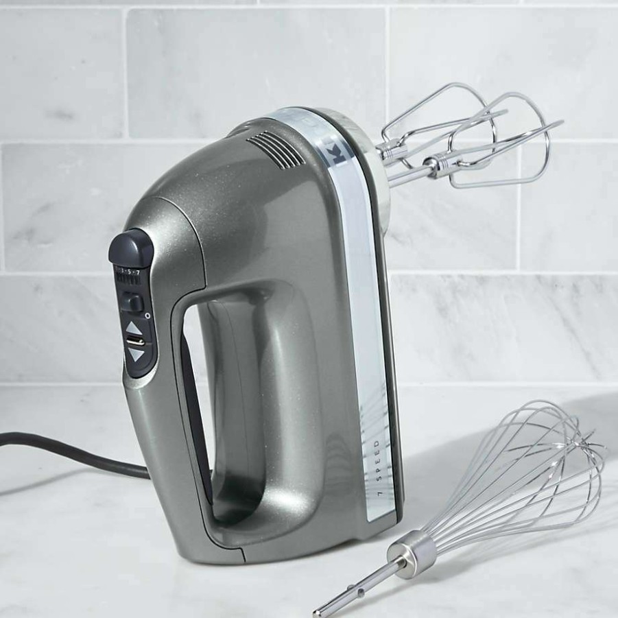 Kitchen Appliances * | Clearance Kitchenaid Silver 7-Speed Hand Mixer