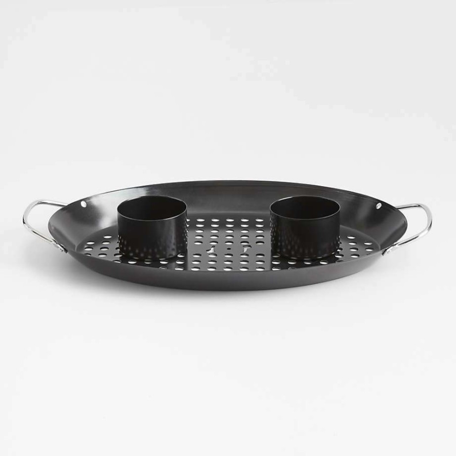 Barbecue & Grilling * | Free Delivery Crate & Barrel Outdoor Double Non-Stick Chicken Roaster Pan